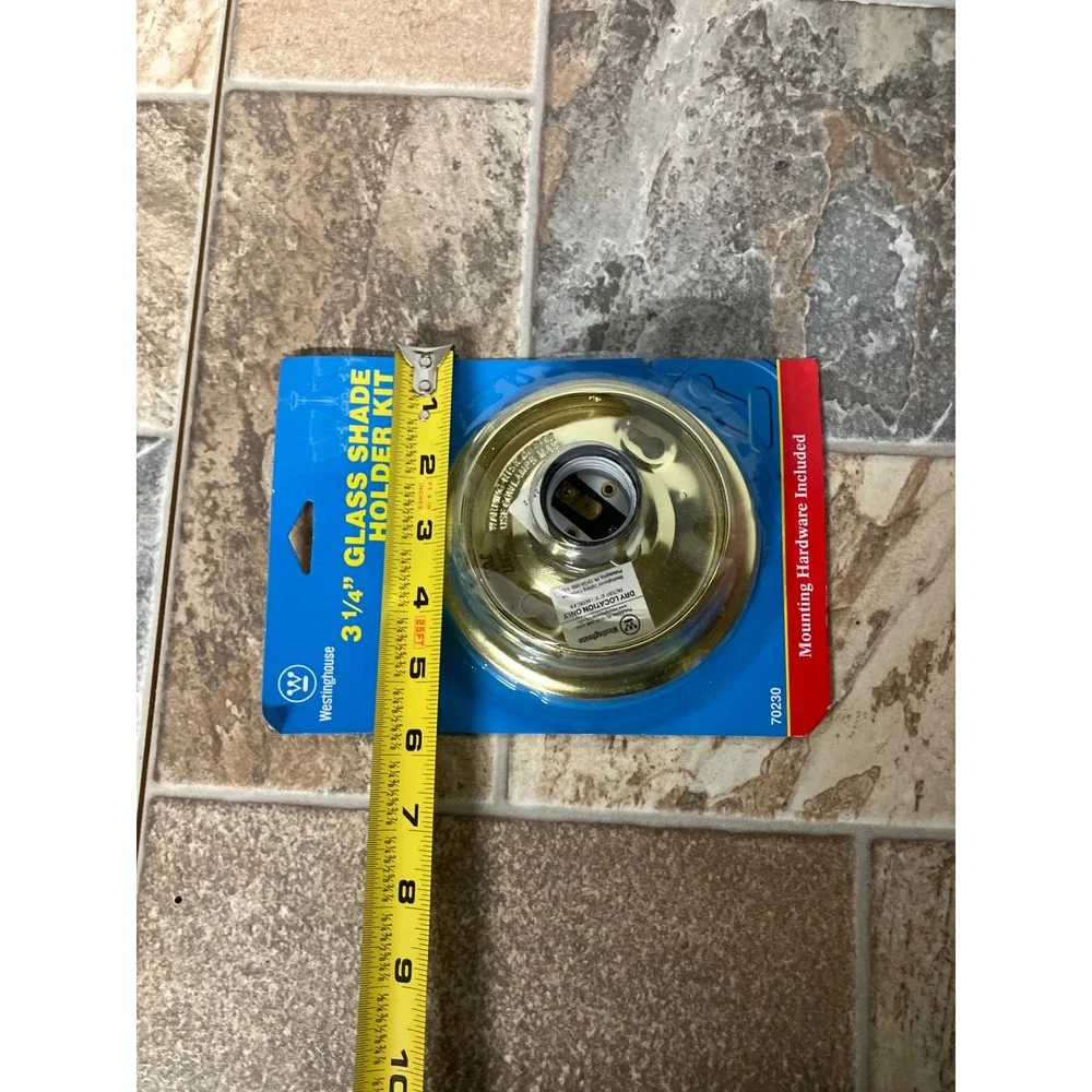 Westinghouse 3 1/4 Inch Glass Shade Holder Kit Brass Finish Mounting Hardware